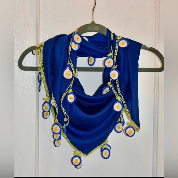 Evil eye Scarf Greek Evil Eye Scarf Handmade Crochet Evil
Eye - Picture 2 of 2